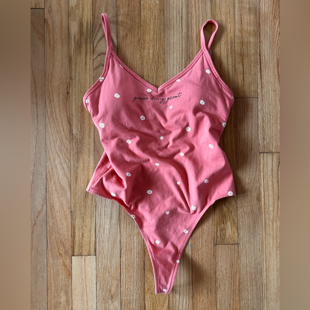 Pink Victoria Secret bodysuit